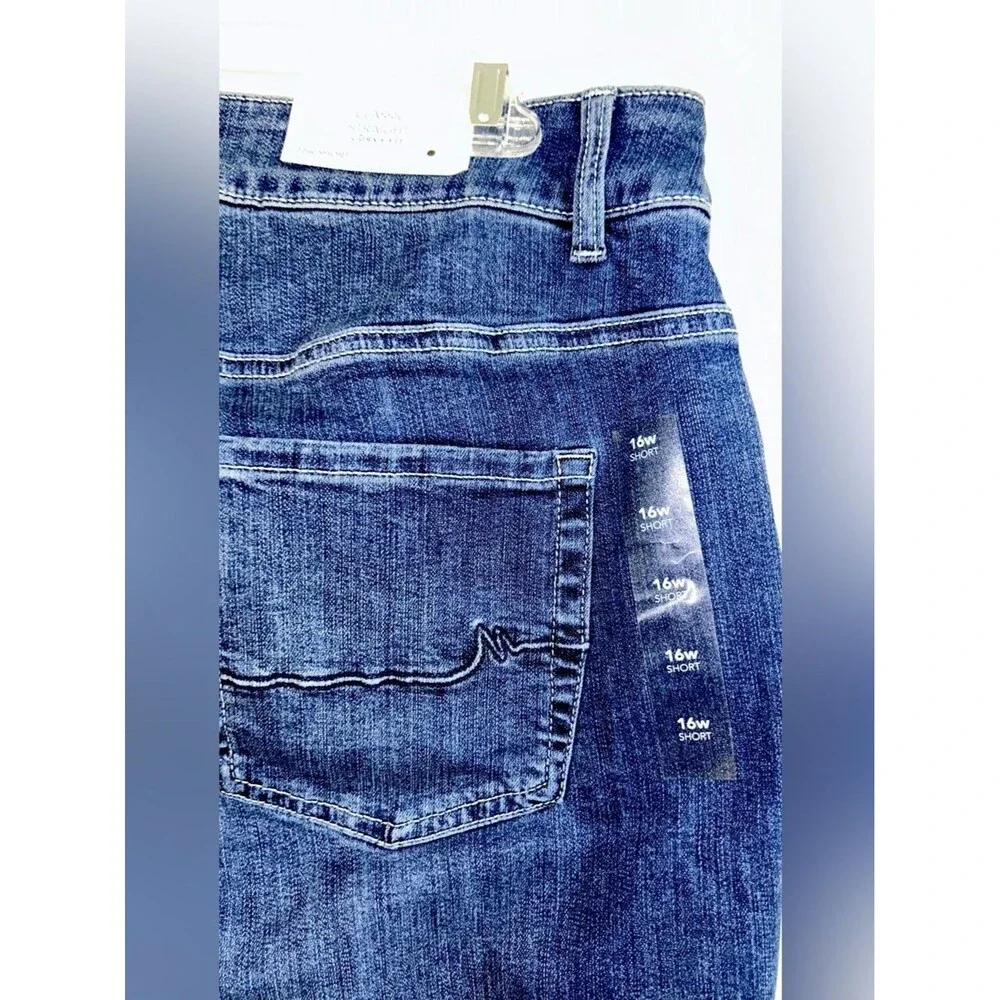 Maurice’s Short High Rise Curvy Women’s Jeans Straight NWT Dark Blue Size 16